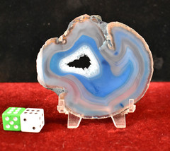 4&quot; Blue AGATE &amp; QUARTZ Geode Crystal Coasters * Choose Exact One!  FREE Stand - £7.99 GBP