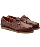 TIMBERLAND MEN&#39;S CLASSIC 2-EYE ROOT BEER SHOE BROWN FULL GRAIN BOAT SHOE... - $219.50 CAD