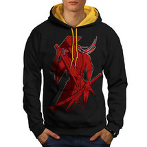 Wellcoda Anime Art Katana Cold Mens Contrast Hoodie - £31.21 GBP