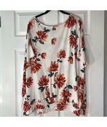 Lane Bryant Floral Soft Knit Top Size 22/24 - $410.83 MXN