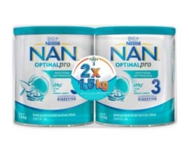 2X Nestle Nan Optipro 3 - 2 Tamano Jumbo De 1.5kg (52.9 Oz) c/u - Envio Gratis - $109.78