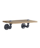 Brantley Wall Rack, Oak &amp; Sandy Black Finish - $902.41 MXN
