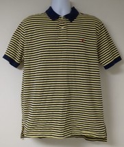 Vintage Polo Ralph Lauren Striped Pique Cotton Shirt Made in USA 90s Men Size XL - £19.00 GBP