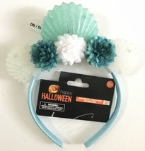 Halloween Mermaid Headband Blue White Shells Flowers Kids Lights Up Mythical NWT - £11.74 GBP