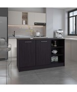 Kitchen Island: 2 Cabinets, 3 Open Shelves - $851.09 CAD