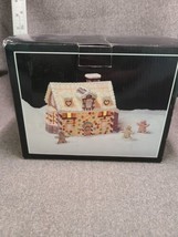 Christmas Village Gingerbread House Hand Painted Porcelain Lighted 3 Kids - £8.97 GBP