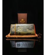 Brizard and Co " Showband" 3 Gordo Cigar Case in Camouflage & Orange Leather NIB - $195.00