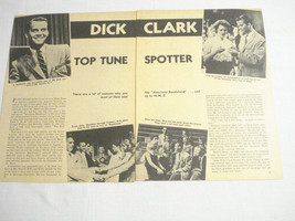 1958 Two Page Magazine Article Dick Clark Top Tune Spotter American Bandstand - £6.28 GBP