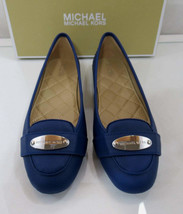 Michael Kors MK Plate Moccasin Flat Shoes Cobalt Blue - $74.99