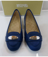 Michael Kors MK Plate Moccasin Flat Shoes Cobalt Blue - $102.56 CAD