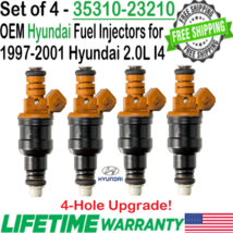 x4 Hyundai OEM 4-Hole Upgrade Fuel Injectors for 1997-01 Hyundai Tiburon 2.0L I4 - £88.99 GBP