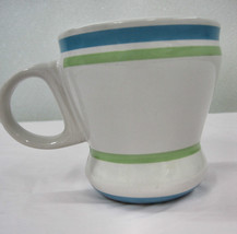 Royal Norfolk Greenbrier International Heavy Mug Coffee Tea Cocoa Cup White Blue - $19.95