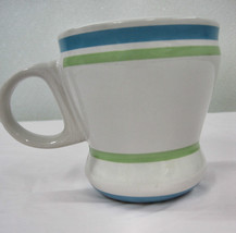 Royal Norfolk Greenbrier International Heavy Mug Coffee Tea Cocoa Cup White Blue - £14.92 GBP