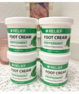 (4) Relief Peppermint Foot Cream Soothing &amp; Rejuvenating 6 oz - $45.05 CAD