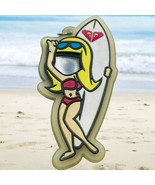 Surfer Girl Photo Rubber Keychain Magnet Beach Vacation Surfing - $14.01 CAD