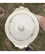 Crown Ivory China Bowl With Lid With Gold Trimming - £24.55 GBP