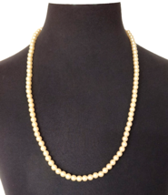 Women&#39;s Necklace Fashion Jewelry For Crafting 30 inches Imitation Ivory Pearls - £3.99 GBP