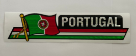 Portugal Flag Reflective Sticker, Coated Finish, Side-Kick Decal 12x2/12 - $2.99