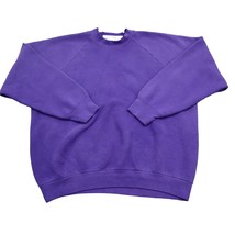 Casual Sweater Womens XXL Purple Crew Neck Long Sleeve Banded Cuffs Pull... - $27.72