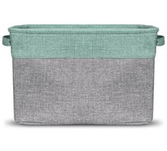 Sorbus ~ Collapsible ~ Storage Basket w/Handles ~ 15 x 10.75 x 9.5 ~ GREEN Twill - £17.78 GBP