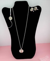 Beautiful Matryoshka Matreshka Cabochon Jewelry Set with Off white Undertone NEW - £18.59 GBP