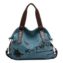 Vintage Graffiti Women Bag Canvas Handbag Female Famous Designer Shoulder Bag La - £28.35 GBP