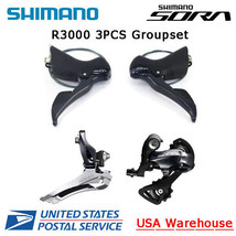 Shimano SORA R3000 3pcs Groupset Front + Rear Derailleur Brake Lever Set... - £129.95 GBP+