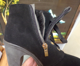 Womens High Block Heel Ankle Boots Ladies Wedge Zip-up Platform Shoes Si... - $9.99