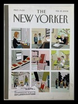 COVER ONLY The New Yorker February 25 2008 Shelf Life by Adrian Tomine - £7.05 GBP