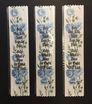 Religious Devotional Ribbon Bookmark FBM-2 Gospel Text Line Blue Floral ... - £5.22 GBP