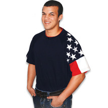 usa flag tee tshirt red white blue stars stripes youth adult bulk available - £11.99 GBP+