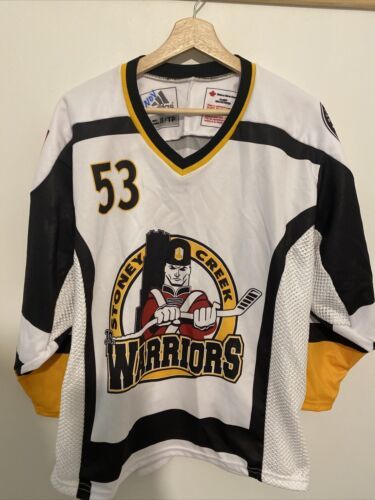 MENS XS 53 STONEY CREEK JR WARRIORS OMHA Hockey Adidas Jersey - $28.95