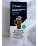 New Cash Acme  FWL-2 , Brass Relief Valve 3/4&quot;, 150 PSI, with 90 Degree ... - £15.46 GBP