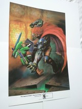 Legend of Zelda Ocarina of Time Poster # 2 Link vs Ganondorf Nintendo 64 N64 - £47.44 GBP
