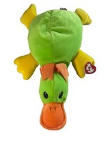 TY Pillow Pal Plush Original Green Paddles 13.5 inch Stuffed Animal Tag 1998 - £9.94 GBP