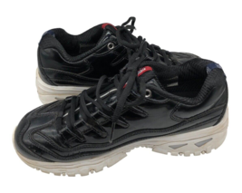 Skechers Energy Sneakers Shoes 8.5 Womens Thriller Knight Black Leather - £37.19 GBP