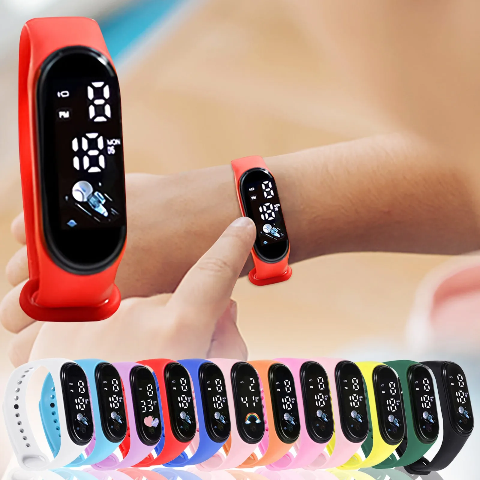 Lor kids children watches birthday gift for boy girls silicone sa watch led digital kid thumb200