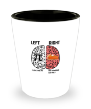 Shot Glass Tequila Party Funny Pi Day Left Vs Right Brain  - £15.94 GBP