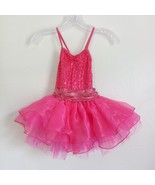 Pink TUTU Dance Leotard Sequin Embellished 4 Layers Tulle Chiffon Child ... - $46.90 CAD