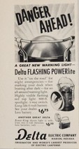 1954 Print Delta Flashing Power Lites Warning Light Marion,Indiana - $9.88