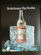 Vintage 1983 Stolichnaya Stoli Russian Vodka Full Page Original Ad - 721 - £5.22 GBP