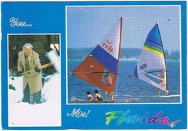 Postcard You Me Shovel Snow Sailing North Florida - £2.32 GBP