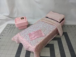 Mattel Barbie Bed Mattress  Covers Computer Pink Lot Vintage - £38.61 GBP