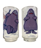McDonald&#39;s 1977 Collector Series Glass Cup Featuring Grimace. Set Of 2 -... - $19.99