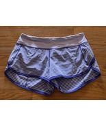 Lululemon Speed Short Shorts Lined Light Purple Striped Stripes 3&quot; Size 6 - £19.45 GBP