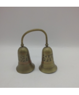 Christmas Bells Of Sarna Made In India 1970s Vintage Brass Bell Green Re... - $20.79 CAD