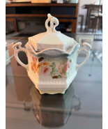 Vintage German Sugar Bowl Porcelain With Handles - £15.32 GBP