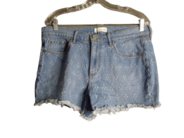 Ann Taylor Loft Cut Off Shorts Geometric Pattern Distressed Raw Hem 10 W30 - $12.86
