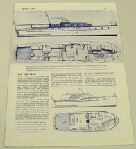 1945 Magazine Picture Article Chris-Craft Boat Designs 60 Ft Cruiser &amp; 36 Ft  - $14.01