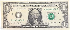 $1 One Dollar Bill 32419902 birthday / anniversary March 24 or April 2, ... - $19.99